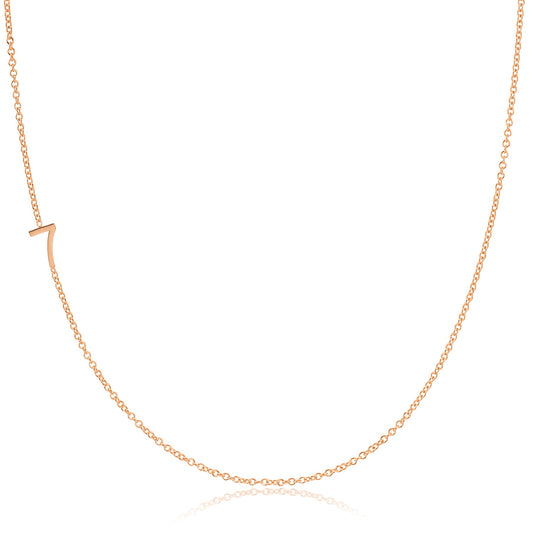 14k Gold Asymmetrical Number Necklace - 7