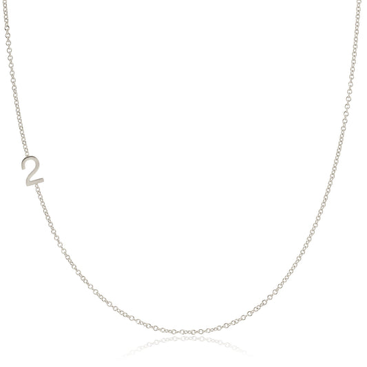 14k Gold Asymmetrical Number Necklace - 2