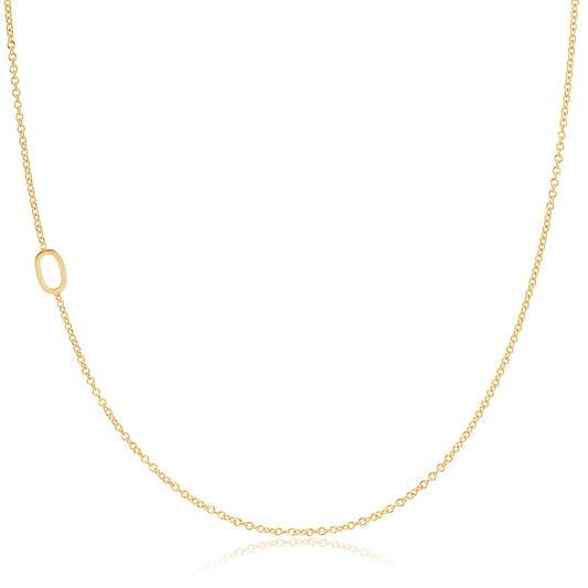 Gold Asymm14ketrical Number Necklace - 0