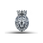 SILVER - CALM LION KING BROOCH