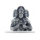 SILVER PANCHMUKHI HANUMAN BROOCH