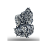 SILVER RADHA KRISHNA BROOCCH