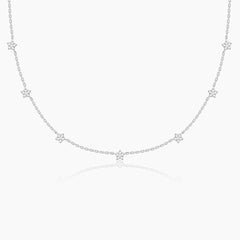 Silver Star Constellation Necklace Pendant.
