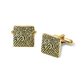 Custom Handwriting and Actual Fingerprint Square Cuff Links Cufflink.