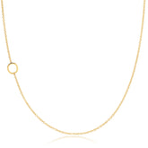 14k Gold Asymmetrical Letter Necklace - O