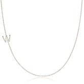 14k Gold Asymmetrical Letter Necklace - W
