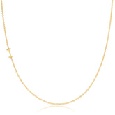 14k Gold Asymmetrical Letter Necklace - I
