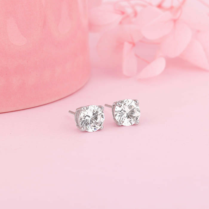 Silver Zircon Earrings Earrings.