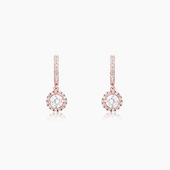 Rose Gold Zircon Drizzle Drop Earrings Earrings.