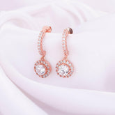 Rose Gold Zircon Drizzle Drop Earrings Earrings.