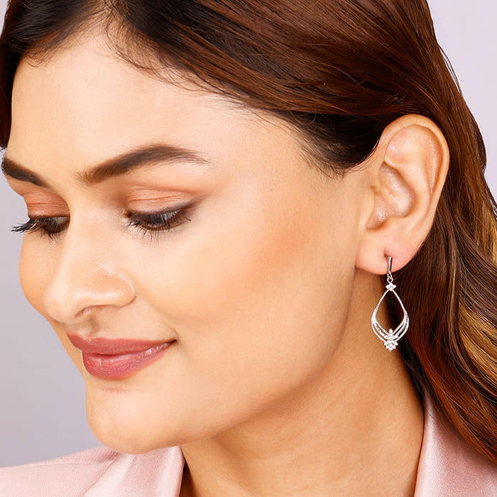 Silver Princess Earrings Earrings.