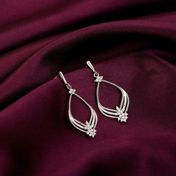 Silver Princess Earrings Earrings.