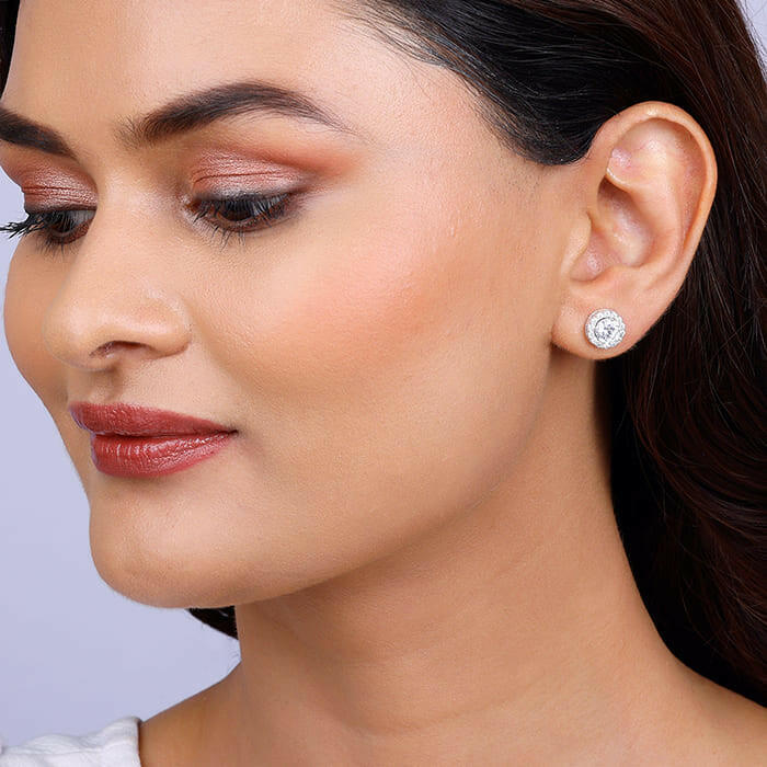 Silver Drizzle Drop Stud Earrings Earrings.