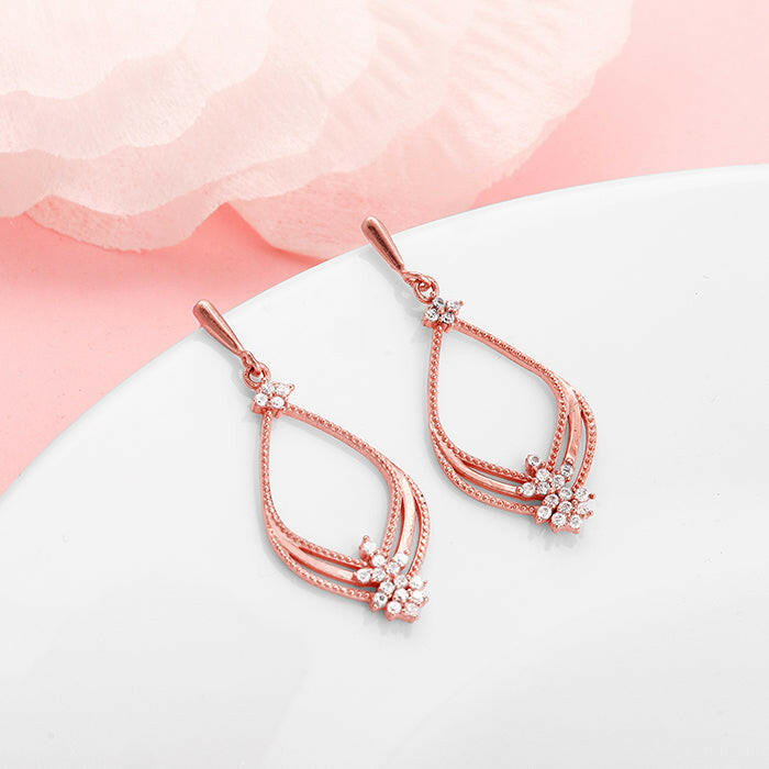 Rose Gold Princess Earrings Earrings.