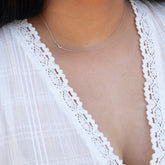 14k Gold Asymmetrical Letter Necklace - L