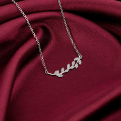 Anushka Sharma Silver Leaf Necklace Pendant.