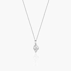 Silver Falling Dew Pendant with Box Chain Pendant.