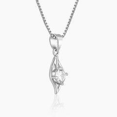Silver Falling Dew Pendant with Box Chain Pendant.