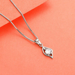 Silver Falling Dew Pendant with Box Chain Pendant.