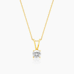 Golden Zircon Pendant with Link Chain Pendant.