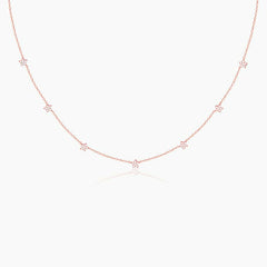 Rose Gold Star Constellation Necklace Pendant.