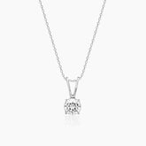 Silver Classic Solitaire Pendant Set.
