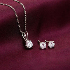 Classic Silver Zircon Set Set.