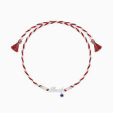 Silver Personalised Name Nazar Battu Rakhi