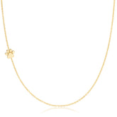 14k Gold Asymmetrical Charm Necklace - Paw