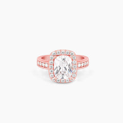 Rose Gold Classic Solitaire Ring Rings.