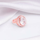 Rose Gold Solitaire Ring Rings.