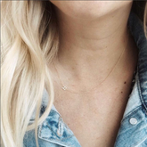 14k Gold Asymmetrical Letter Necklace - R