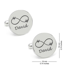 cufflinks for men Personalized Infinity Symbol cufflink.