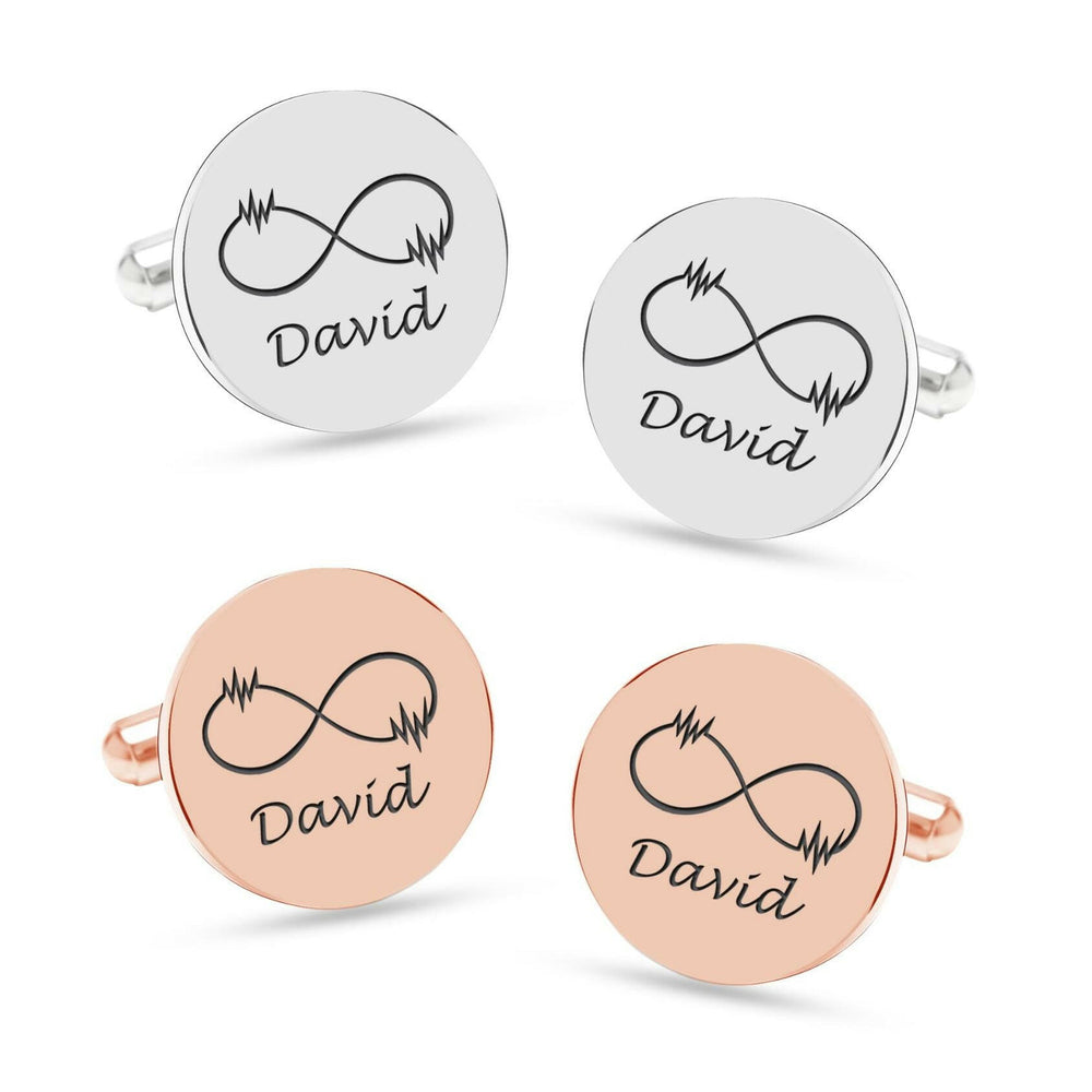 cufflinks for men Personalized Infinity Symbol cufflink.