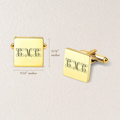 Custom Engraving Wedding Square Cuff Links cufflink.