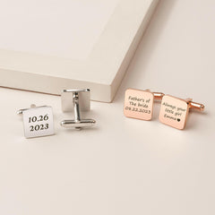 Custom Engraving Wedding Square Cuff Links cufflink.