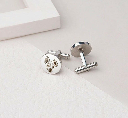 Custom Pet Engraved Cufflinks cufflink.