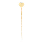 14K Gold Charm Threader Earring