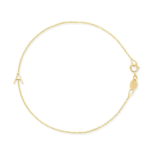 Custom Gold Bracelet - 1 Letter