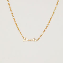 Mellow Name Necklace in Figaro Chain