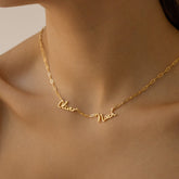 Carrie Multiple Name Necklace in Curb Chain