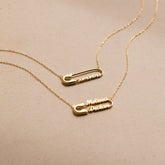 Safety Pin Name Necklace