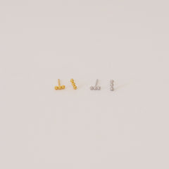 Trio Beaded Bar Studs