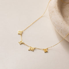 Old English Letter Name Necklace