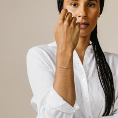 Custom Pave Mama Script Bracelet