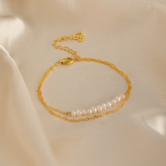 Duo Pearl Twist Bracelet