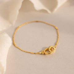 Hinged Circle Charm Bracelet