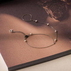 Pearl Hand Chain Bracelet