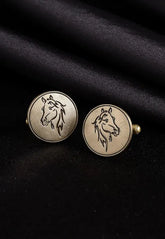 Silver Horse Antique Cufflinks