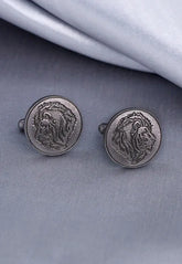 Lions Mane Brass Cufflink Pair